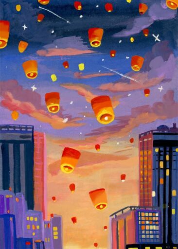 Sky lantern von Zoe Art Garden